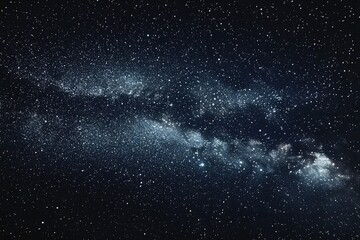 Obraz premium Starry sky background, night sky full of stars, glowing stars in the dark space, starry background, dark night, stars in the distance, starlight, dark background with a glow, night sky. 