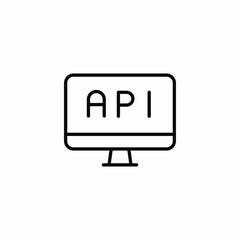 api monitor display icon sign vector