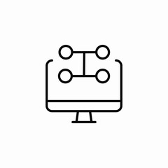 data flow monitor icon sign vector