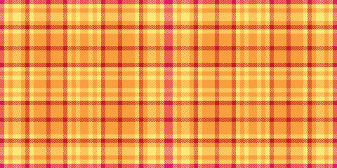 Vibrant warmtoned plaid pattern, perfect for autumnal designs or summer textiles.  This seamless texture evokes feelings of warmth and comfort, ideal for backgrounds, fabrics, or packaging.