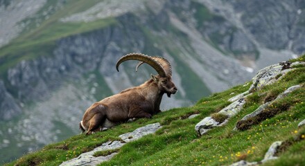 Mountain Ibex resting