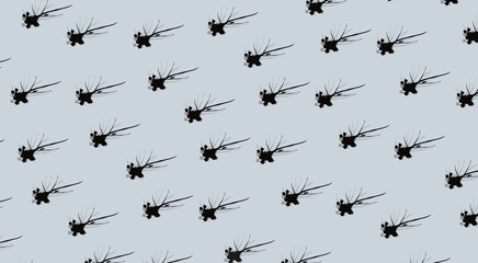 Dragonfly Pattern on Light Blue Background: Seamless Texture, Insect Repetition, Nature Design, Simple Backdrop, Minimalist, Modern, Entomology, Surface, Graphic