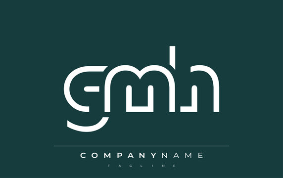 GMH abstract letter logo design. Modern Business Logo Design With Abstract Typography and Contemporary Style
