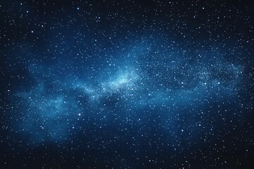 Starry sky background, blue night sky full of stars, glowing stars in the dark space, starry background, dark night, stars in the distance, starlight, dark background with a blue glow, night sky.