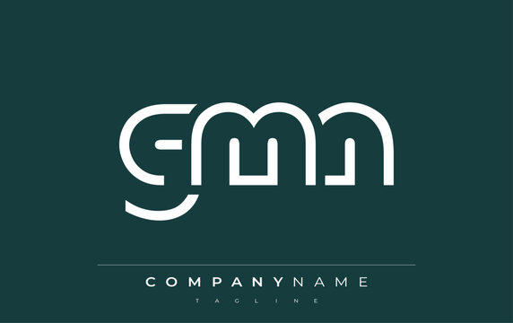 GMN abstract letter logo design. Modern Business Logo Design With Abstract Typography and Contemporary Style