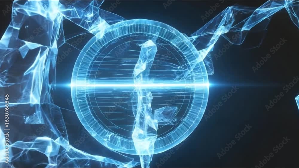 Aufkleber digital technology symbol: a futuristic emblem of technology and innovation. abstract design of the 