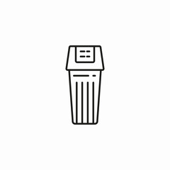 office trash bin icon sign vector