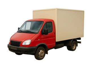 Delivery truck isolated on transparent background