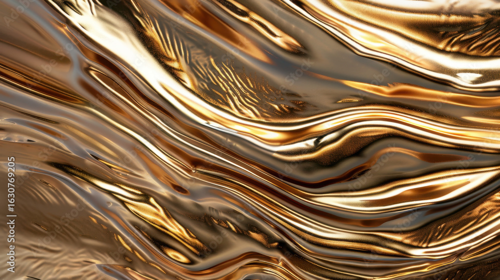 Poster smooth metallic gold plate texture with mirror shine creates luxurious and elegant appearance. flowi