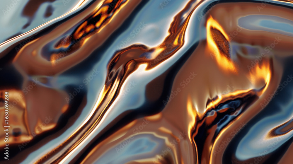 Poster smooth plastic texture with subtle reflections creates abstract visual experience. interplay of colo