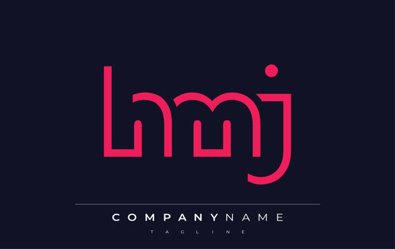 HMJ abstract letter logo design. Modern Business Logo Design With Abstract Typography and Contemporary Style
