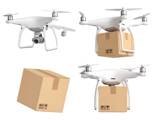Drones carrying packages