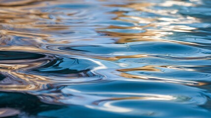 Tranquil Blue Water Textures Abstract Reflections