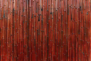 Red Bamboo Wall Background texture 