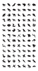 Animals logos collection. Animal logo set. Isolated on White background