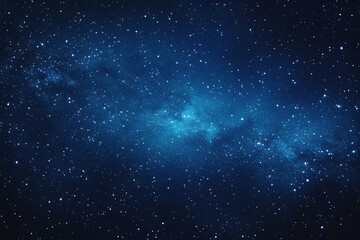 Obraz premium Starry sky background, blue night sky full of stars, glowing stars in the dark space, starry background, dark night, stars in the distance, starlight, dark background with a blue glow, night sky. 