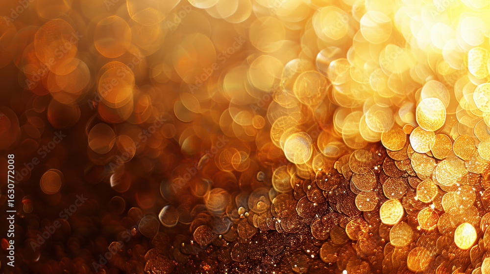 Poster golden bokeh background with sparkling light creates warm and inviting atmosphere, perfect for celeb