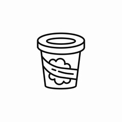 ice cream cup icon sign vector