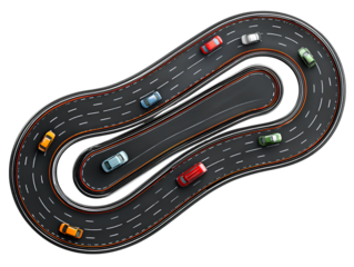  Colorful red and white circular wheel flat design transparent background