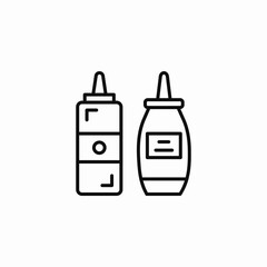 Obraz premium sauce bottles condiments icon sign vector