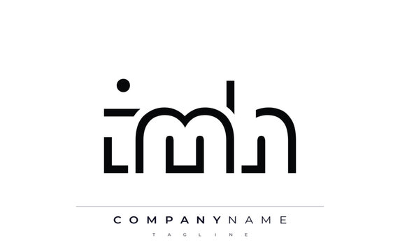 IMH abstract letter logo design. Modern Business Logo Design With Abstract Typography and Contemporary Style