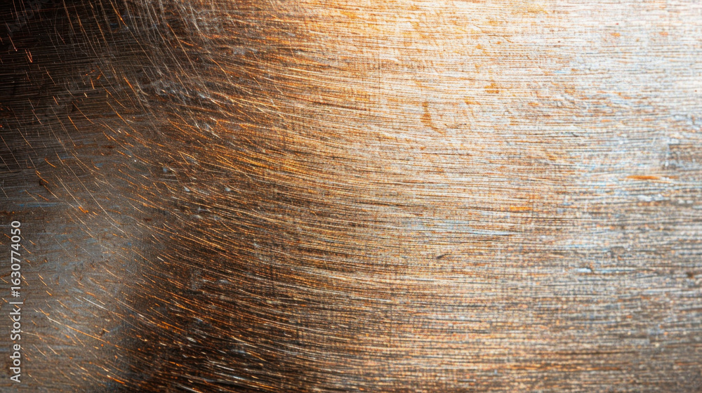 Poster subtle texture of brushed stainless steel with soft lighting, showcasing intricate patterns and refl