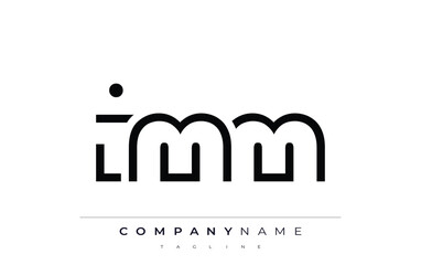 Fototapeta premium IMM abstract letter logo design. Modern Business Logo Design With Abstract Typography and Contemporary Style