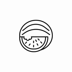 watermelon fruit refreshing icon sign vector