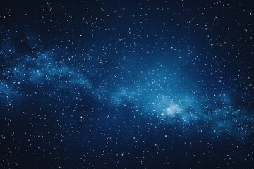 Obraz premium Starry sky background, blue night sky full of stars, glowing stars in the dark space, starry background, dark night, stars in the distance, starlight, dark background with a blue glow, night sky. 