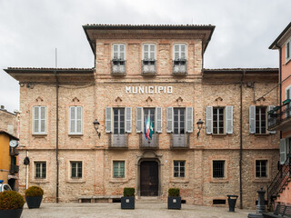 The town hall of Varzi, small village in the Pavia Oltrepo', Lombardy, northern Italy