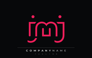 JMJ abstract letter logo design. Modern Business Logo Design With Abstract Typography and Contemporary Style