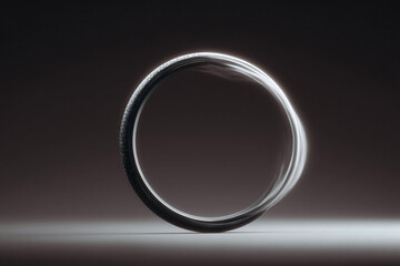 Dynamic cycling concept. A sleek, fastspinning tire blurs in motion, suggesting speed, fitness, and movement. Great for sport, technology, and innovation themes.