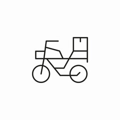 bicycle delivery service icon sign vector
