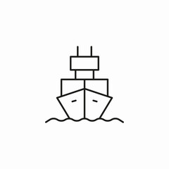 Obraz premium cargo ship transport icon sign vector
