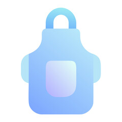 Obraz premium Light blue apron with pocket in minimalist design 