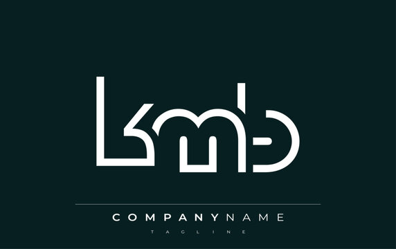 KMB abstract letter logo design. Modern Business Logo Design With Abstract Typography and Contemporary Style