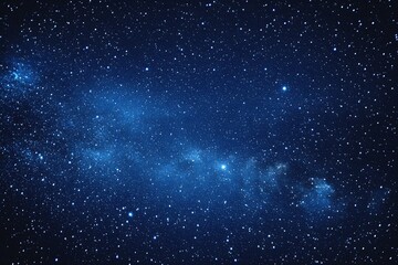Starry sky background, blue night sky full of stars, glowing stars in the dark space, starry background, dark night, stars in the distance, starlight, dark background with a blue glow, night sky.	

