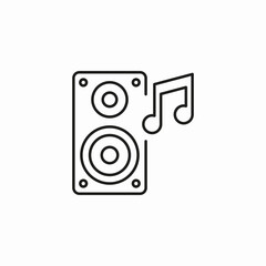 speaker music note icon sign vector