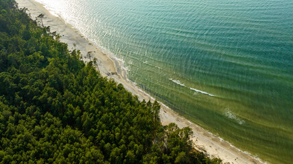 aerial view of the beach