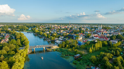 aerial view of the river Netta 