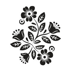 Fototapeta premium Floral Silhouette Arrangement