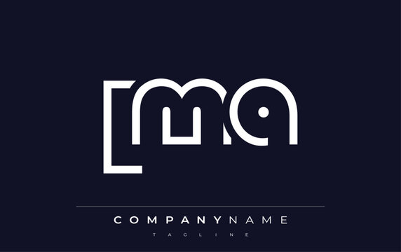 LMA abstract letter logo design. Modern Business Logo Design With Abstract Typography and Contemporary Style