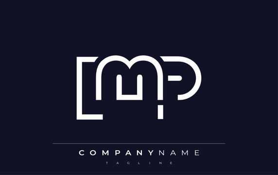 LMP abstract letter logo design. Modern Business Logo Design With Abstract Typography and Contemporary Style