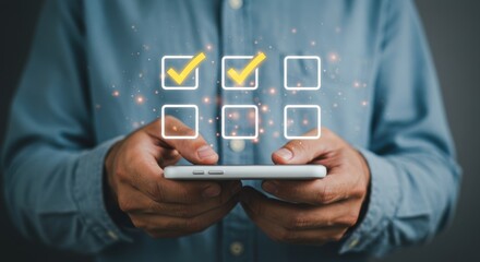 Online Survey and Checklist Application on Smartphone