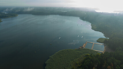 misty morning on the lake