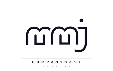 MMJ abstract letter logo design. Modern Business Logo Design With Abstract Typography and Contemporary Style