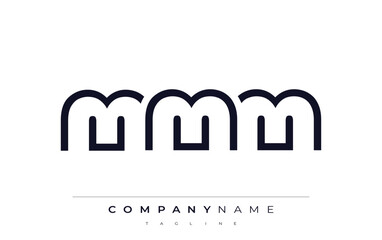 MMM abstract letter logo design. Modern Business Logo Design With Abstract Typography and Contemporary Style