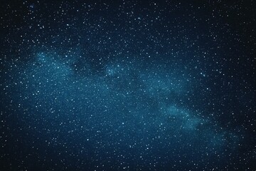 Obraz premium Starry sky background, blue night sky full of stars, glowing stars in the dark space, starry background, dark night, stars in the distance, starlight, dark background with a blue glow, night sky. 