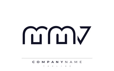 MMV abstract letter logo design. Modern Business Logo Design With Abstract Typography and Contemporary Style