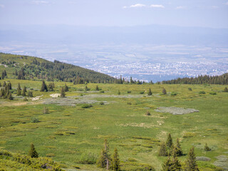 Panorama of Vitosha Mountain, Bulgaria